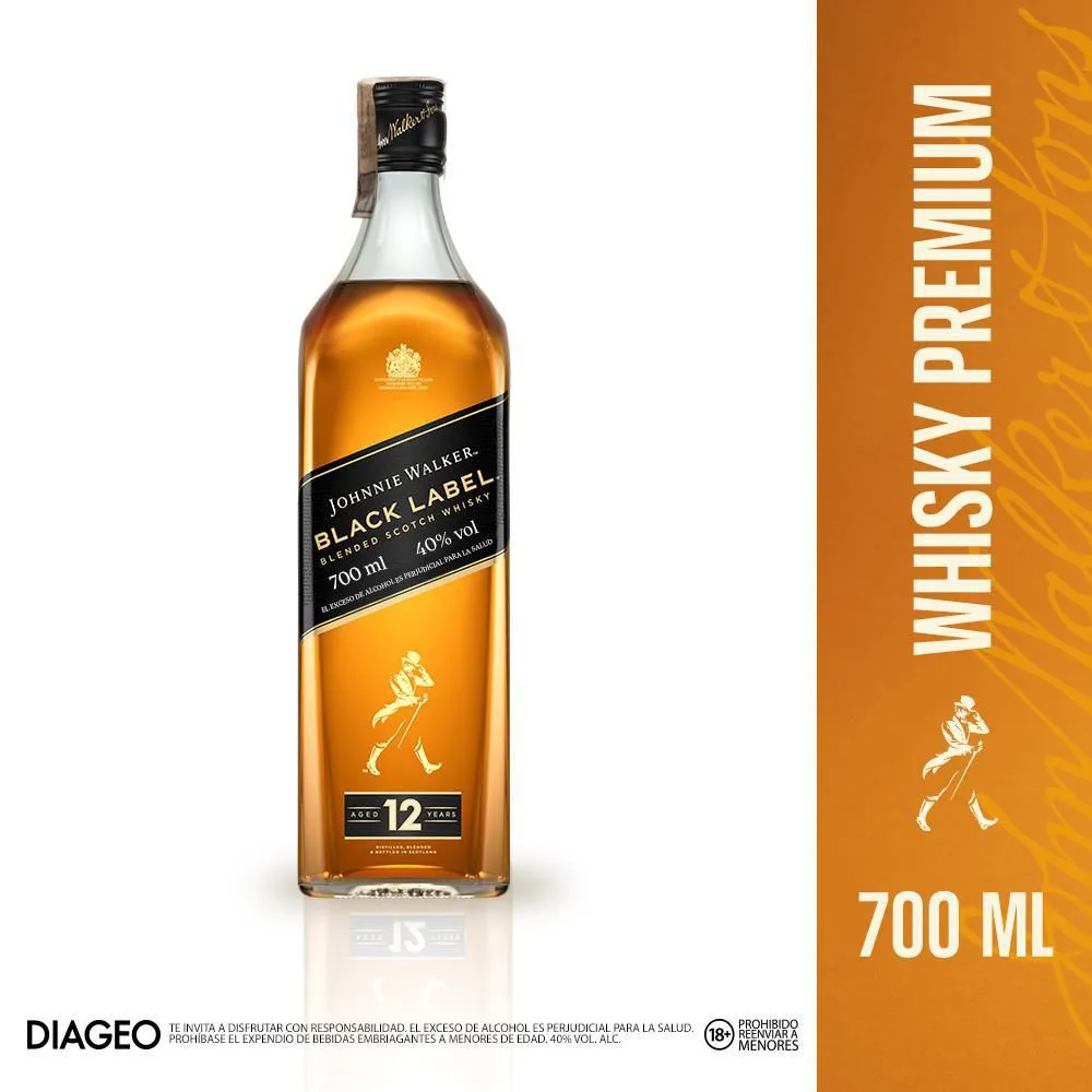Whisky Johnnie Walker Black Label 700 ml