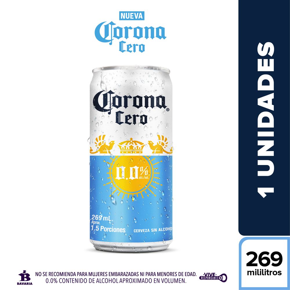 Cerveza Corona Cero Lata 269ml